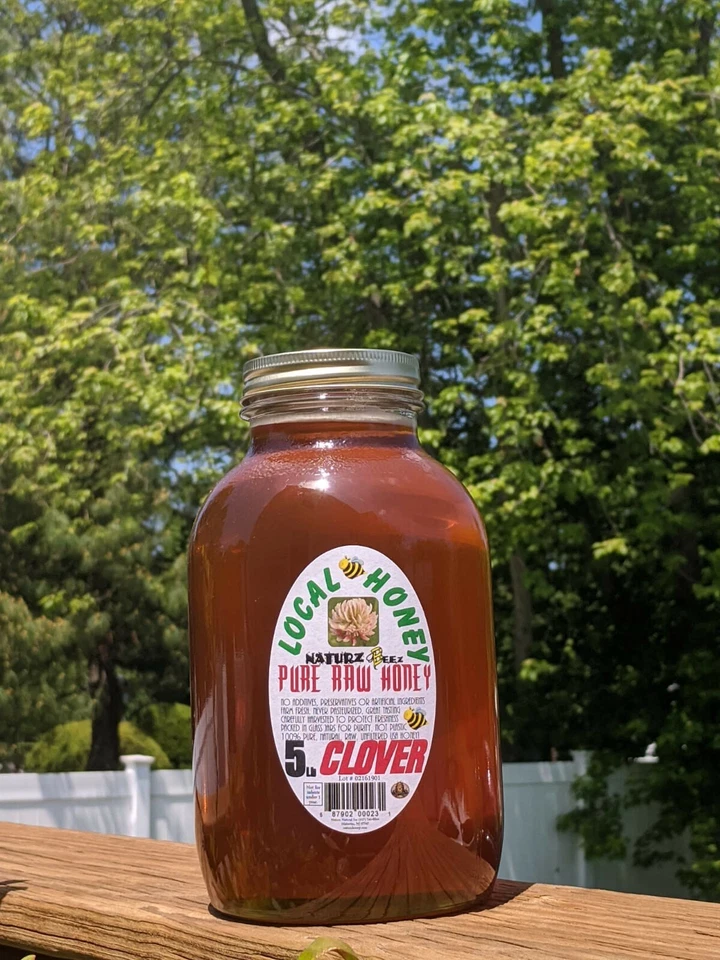 2x RAW HONEY 5LB Includes Two 5lb Jars RAW CLOVER 5LB & RAW WILDFLOWER 5LB - Image 4 of 4