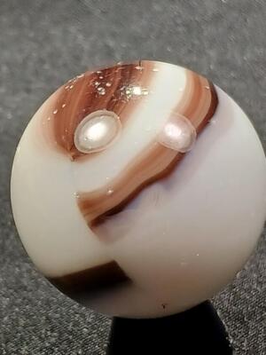 Marble King .96'' Bark & Beaver Browns Lilac Hint Shooter NM Serious Marble A522