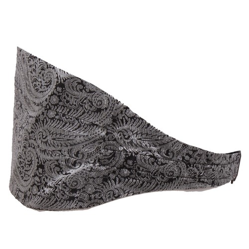5967Y fascia da smoking uomo MESSORI black/grey silk cummerbund man - Picture 3 of 4