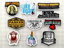 Modern Country Music Vinyl Sticker Lot 10 Pack Set 1 Band Western Cow Boy Girl