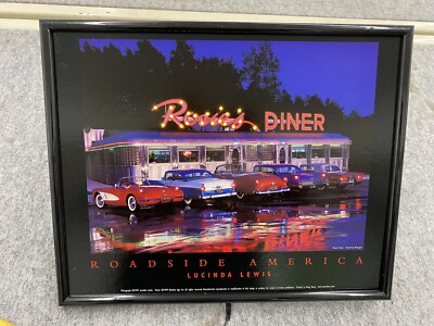 LED ライティング ポスターROAD SIDE of AMERICA Rosie's Diner Lucinda Lewis Roadside America LED Picture light up