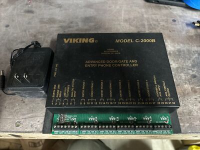 VIKING C-2000B DOOR/GATE AND ENTRY PHONE CONTROLLER W/ POWER SUPPLY (Bin 001)