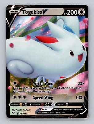 Togekiss V 140/185 Holo Rare Vivid Voltage Pokemon Card TCG SWSH Sword & Shield