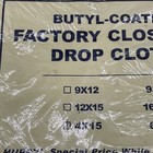Drop Cloth 4'X15' Butyl-Coated White