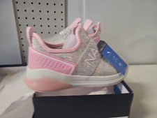 Nautica Alois BuoySlip On Sneaker, Girls Size 1 M, Silver Pink Light Up, 1e