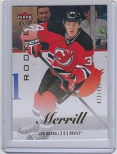 13-14 2013-14 FLEER SHOWCASE JON MERRILL ROOKIE RC /499 50 NEW JERSEY DEVILS