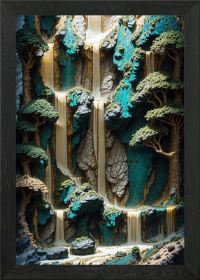 Landschaft Jade gerahmtes Wandbild Poster Leinwanddruck Bild