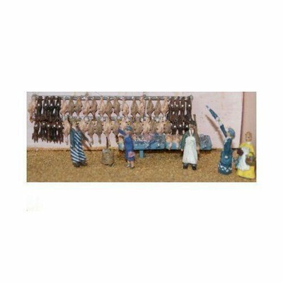Langley OO (1/76) Figurenbausatz Fishmongers Shop F75c