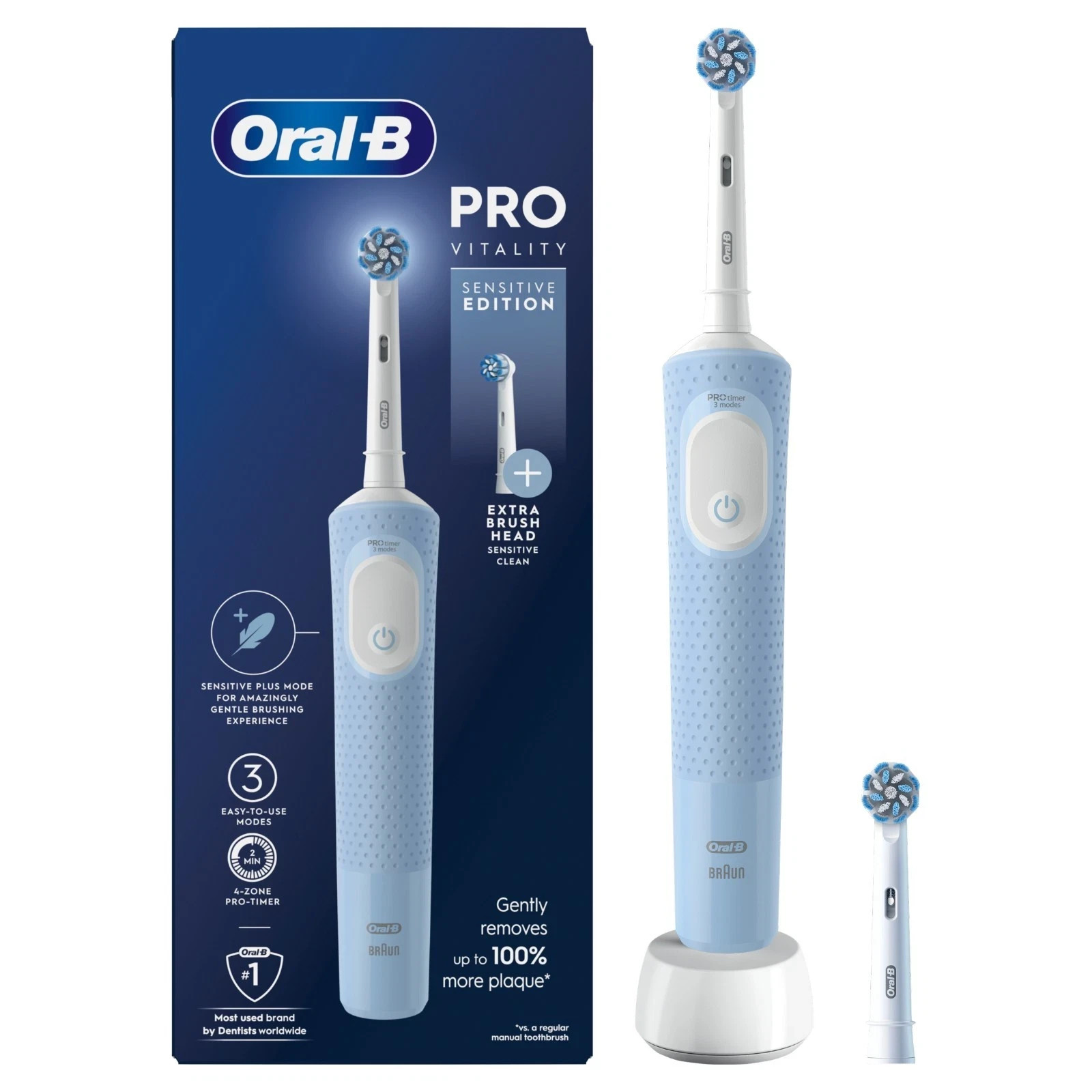 Debenhams Men's Multicolor Vitality Pro Blue Rechargeable Toothbrush - Image 5