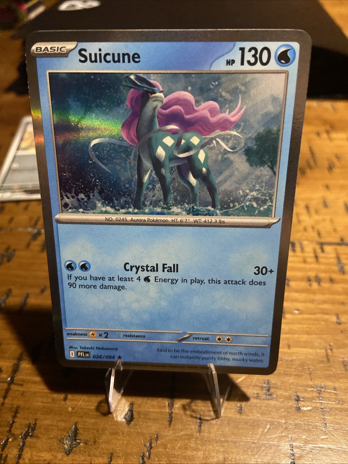 Suicune 026/094 - Holo Rare - Pokémon TCG: Phantasmal Flames - NM