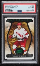 2023-24 Upper Deck Artifacts Stars Emerald 4/99 Martin Necas PSA 10 GEM MT 11fi