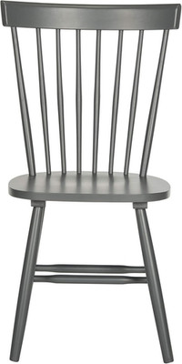 Parker Spindle Dining Chair Set of 4 - Charcoal Grey Solid Wood