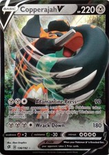 136/192 COPPERAJAH V ULTRA RARE REBEL CLASH POKEMON CARD