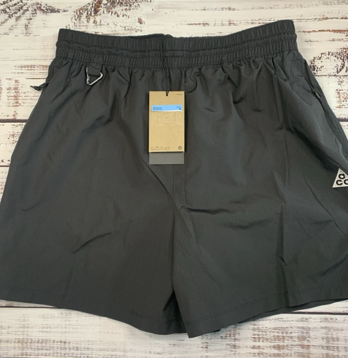 Nike ACG Repel Shorts Womens Medium M White Ripstop Trail Mid-Rise HJ0263-101
