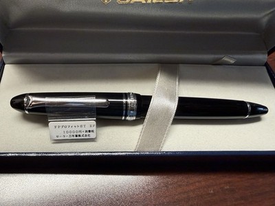 Sailor Profit 1911 S Black Fountain Pen 14K Extra Fine Nib, Silver Trim