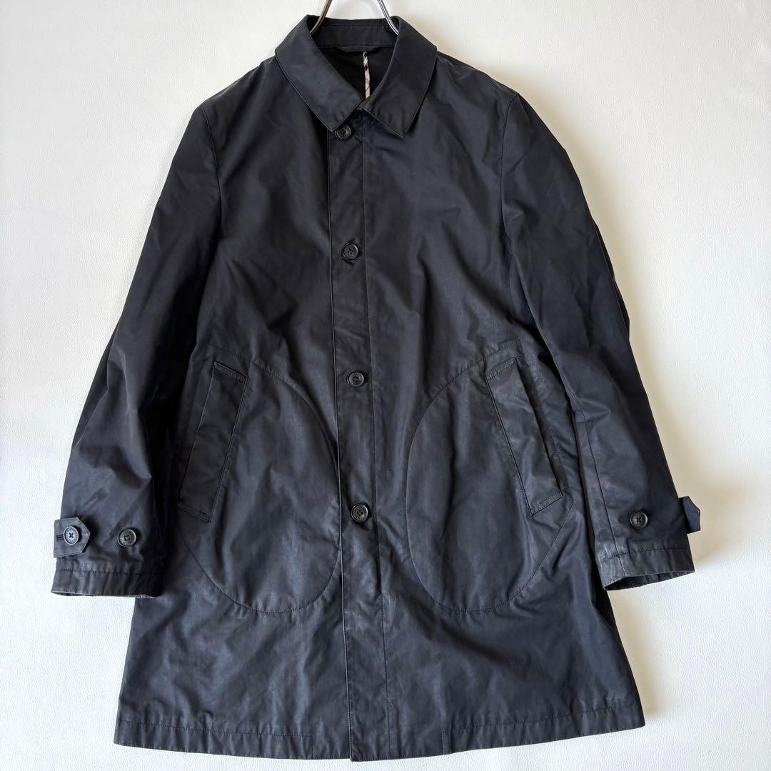 Burberry Black Label Men's Nova Check Black Balenciaga Coat, Size Small thumbnail 2