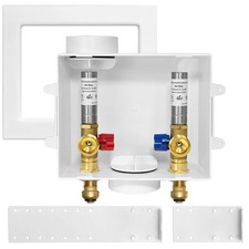 1-Pack Washing Machine Outlet Box, 1/2 Inch Push-Fit Inlet x 3/4 Inch MHT Out...