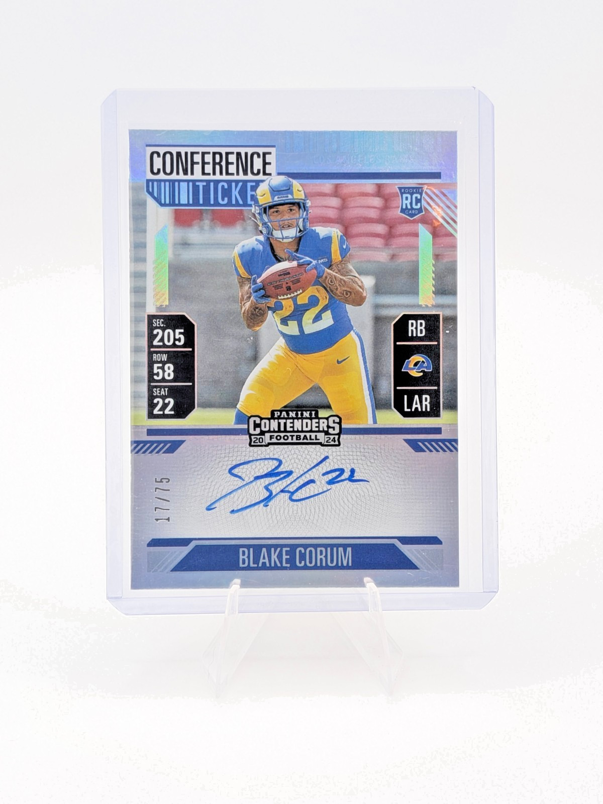 2024 Panini Contenders Blake Corum Conference Ticket Rookie On Card Auto /75