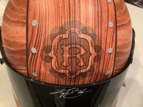 KYLE BUSCH AUTOGRAPHED 2024 RCR REBEL BOURBAN FULL SIZE HELMET W/COA & CARD - Picture 6 of 19