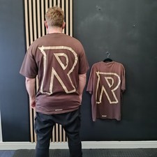 Represent Oversize T-shirt Size Large Masking Tape Tee Cedar Brown New No Tags