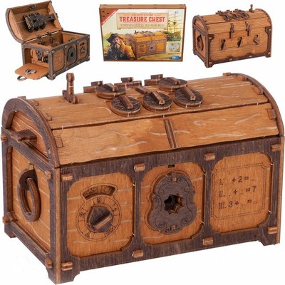 WOODEN.CITY Treasure Chest Puzzle Box for Adults   3D Wooden Puzzles Mystery ...