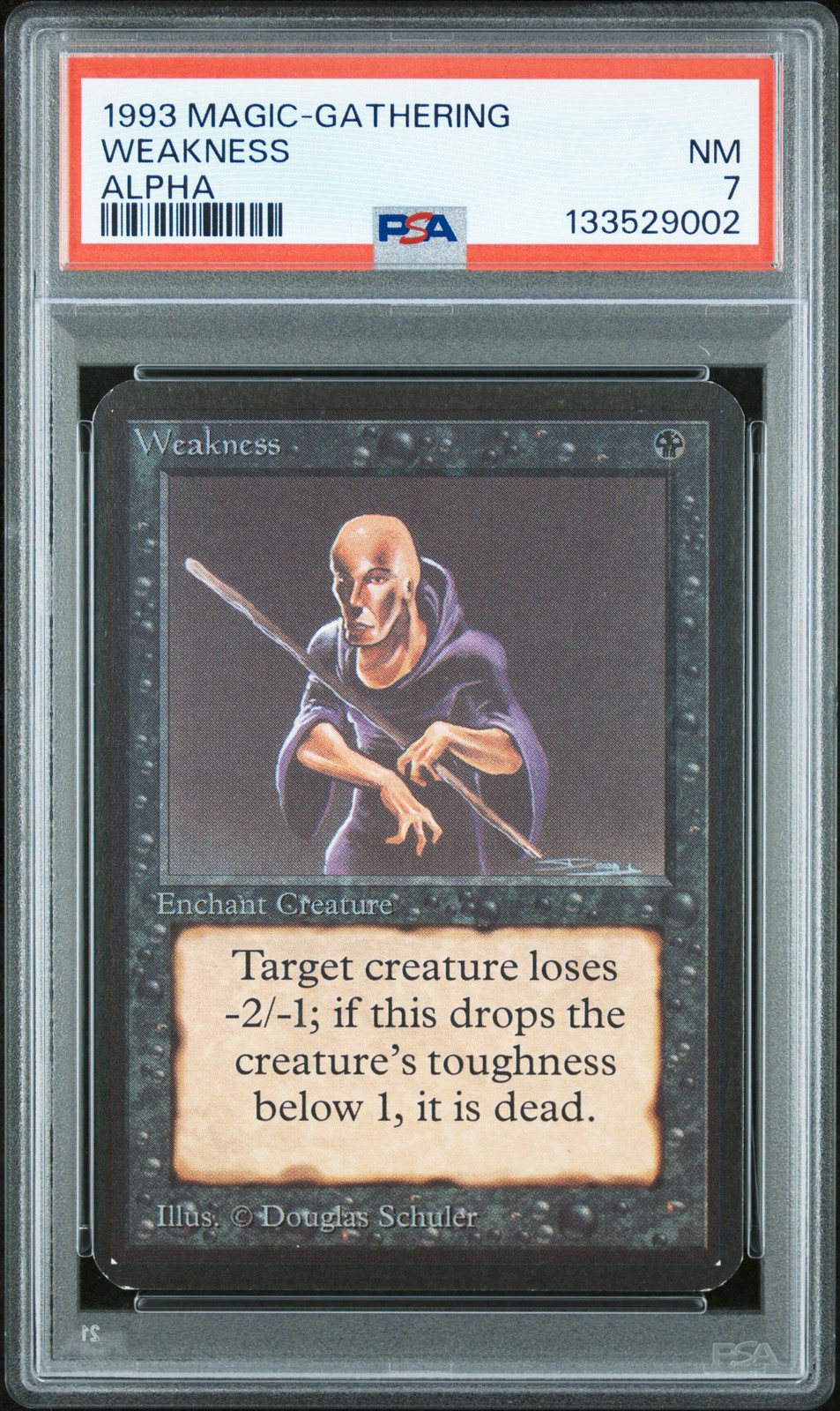 1993 MTG ALPHA WEAKNESS PSA 7