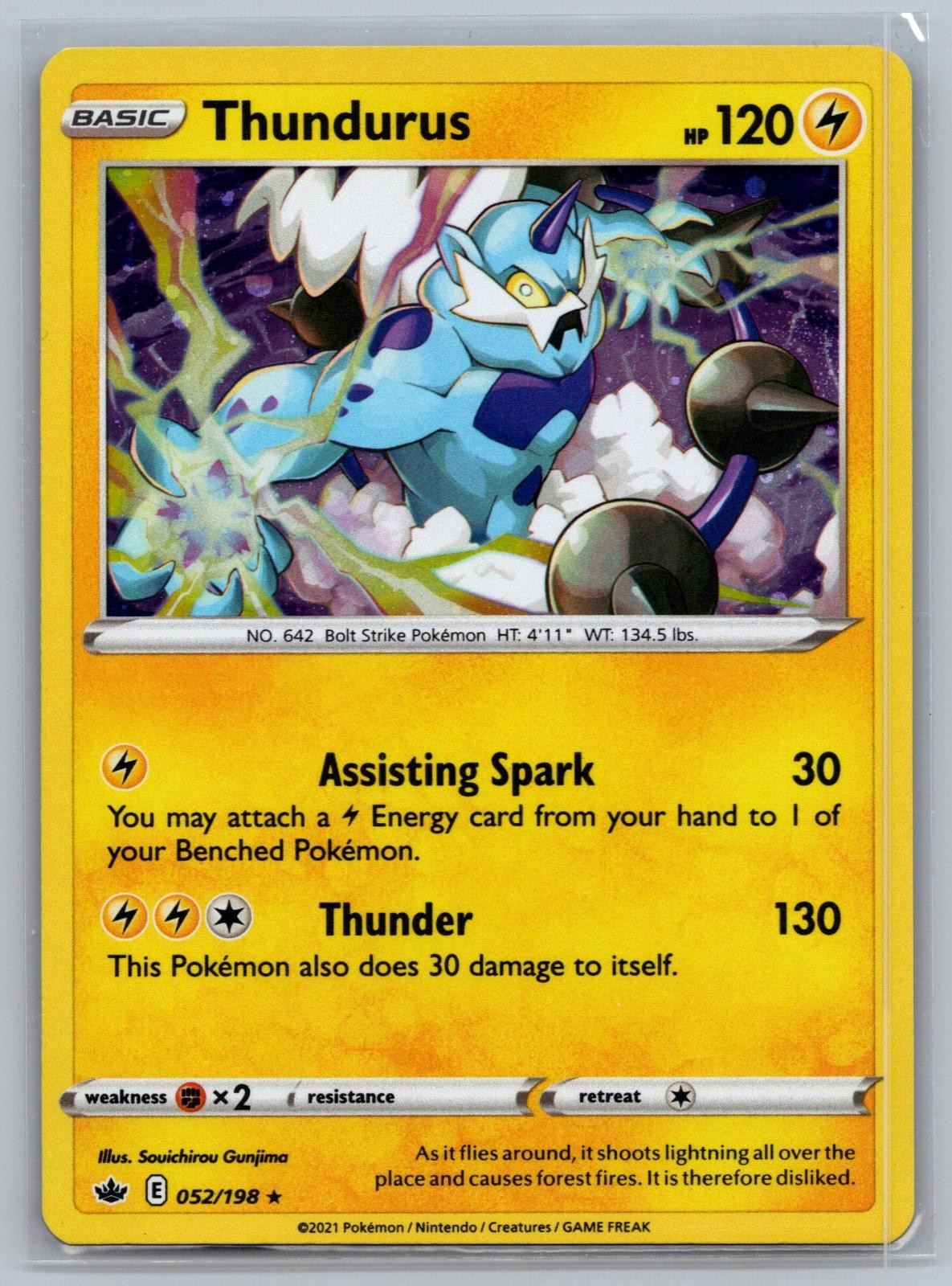 Thundurus (Cosmos Holo) 052/198 Promo Blister Exclusives Near Mint