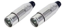 2 Switchcraft AAA3MZ AAA Series 3 Pin XLR Male Cable Mount, Silver Pins / Nickel