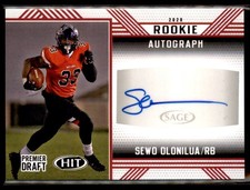 2020 SAGE HIT #A33 Sewo Olonilua Rookie Autographs Red
