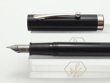 Vintage Sheaffer No Nonsense Black Fountain Pen, CT, Medium Steel Nib
