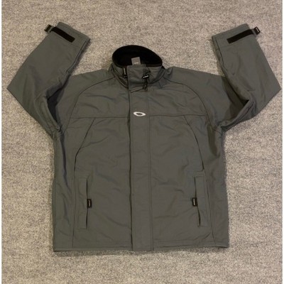 Oakley Software Mens Vintage Grey Nylon Full Zip Technical Jacket Snow Skirt L