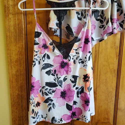 Linea Donatella Cami & Shorts Sexy Pajama Set Sz XL - Picture 3 of 9