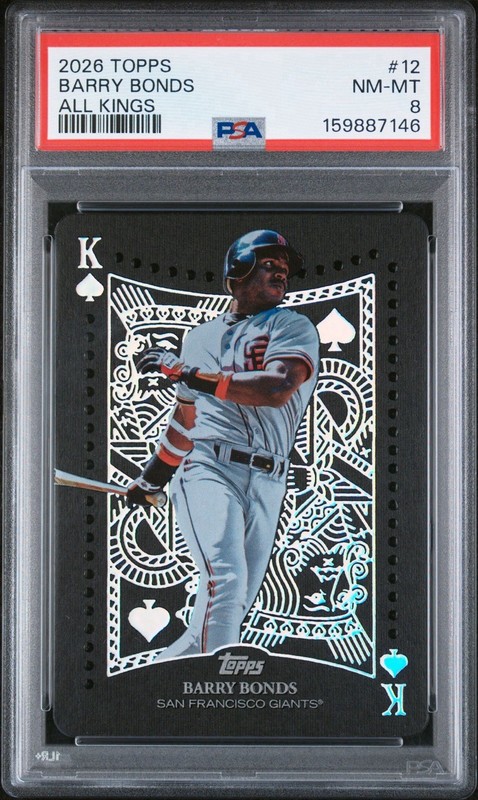 2026 Topps - Barry Bonds - ALL KINGS PSA 8 MINT  #AK-12 Giants Case Hit SSP 👑