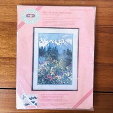 VTG Dimensions No Count Cross Stitch Kit 53901 Mountain Meadow 1988 - UNOPENED