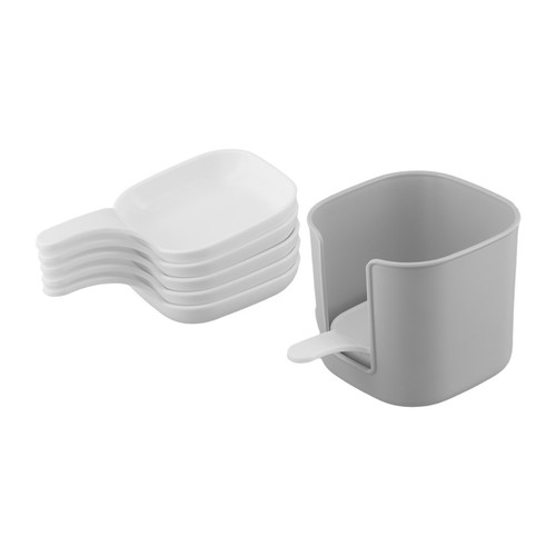 White Dishes with Handles and Storage Rack Perfect for Dipping Set of 6 - Picture 11 of 23