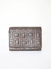 Porte-monnaie / Portefeuille vintage en cuir matelassé couleur Marron – Lancel