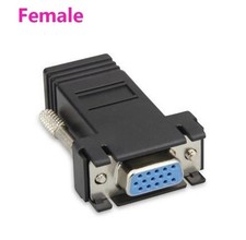 VGA Male to RJ45 FEMALE Network CABLE Cat5e 6 Ethernet Extend Video Over Net