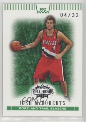 2007-08 Topps Triple Threads Emerald 4/33 Josh McRoberts #127 Rookie RC 0l1