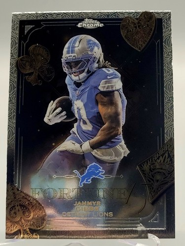 2025 CHROME JAHMYR GIBBS FORTUNE 15 FOOTBALL CARD LIONS NFL topps