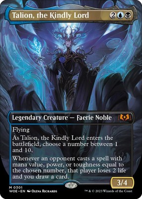 Talion, the Kindly Lord (Borderless Alternate Art) [Wilds of Eldraine] Foil Near
