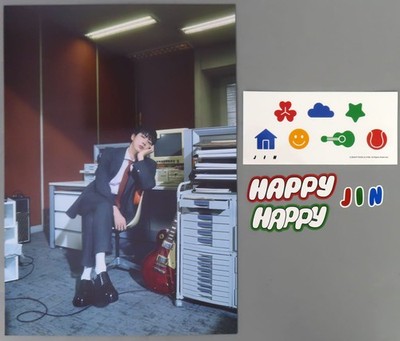 BTS Jin A3 Poster & Sticker Set Imagine Happy Japan Used Japan