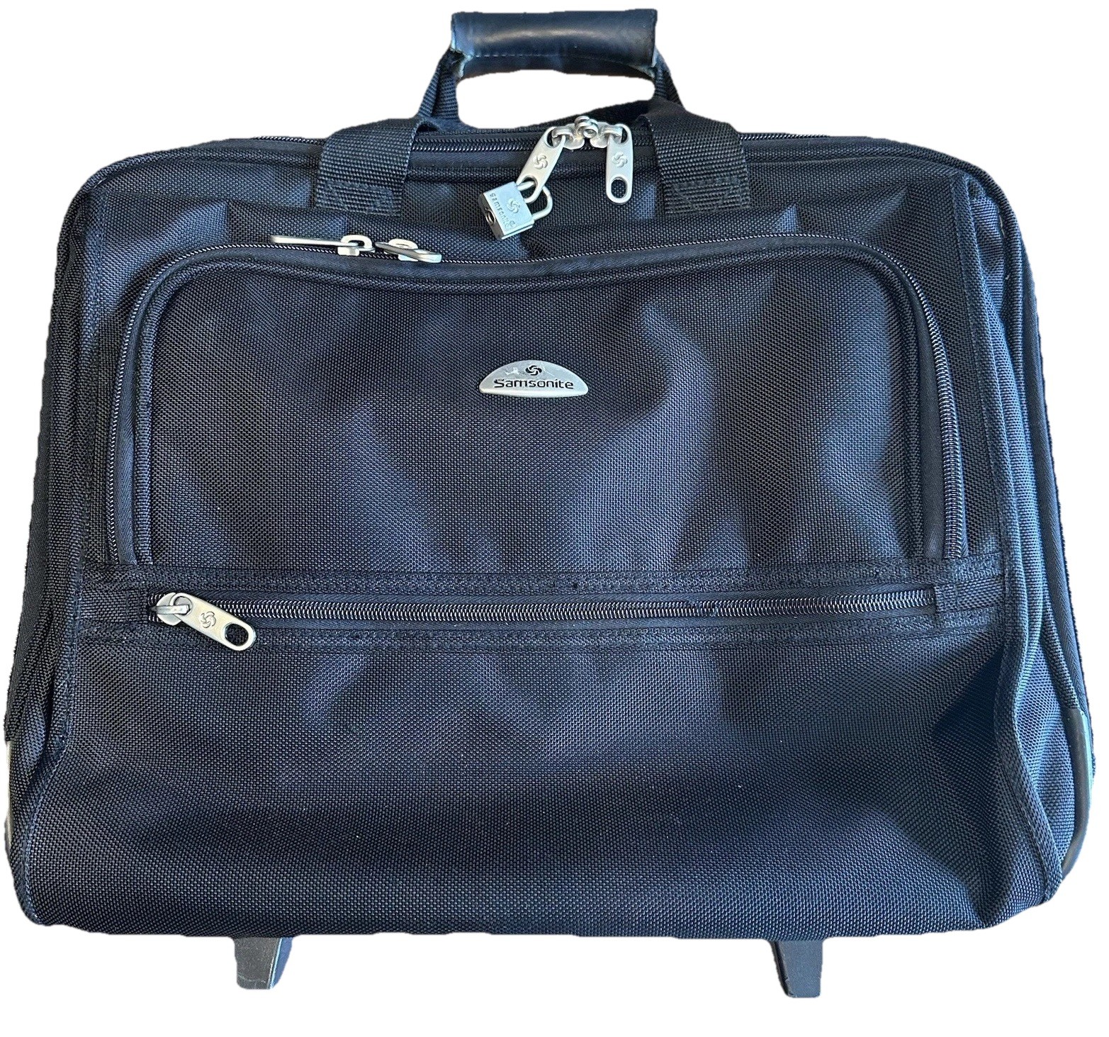Samsonite Rolling Laptop Briefcase Black Wheeled Business Travel Bag