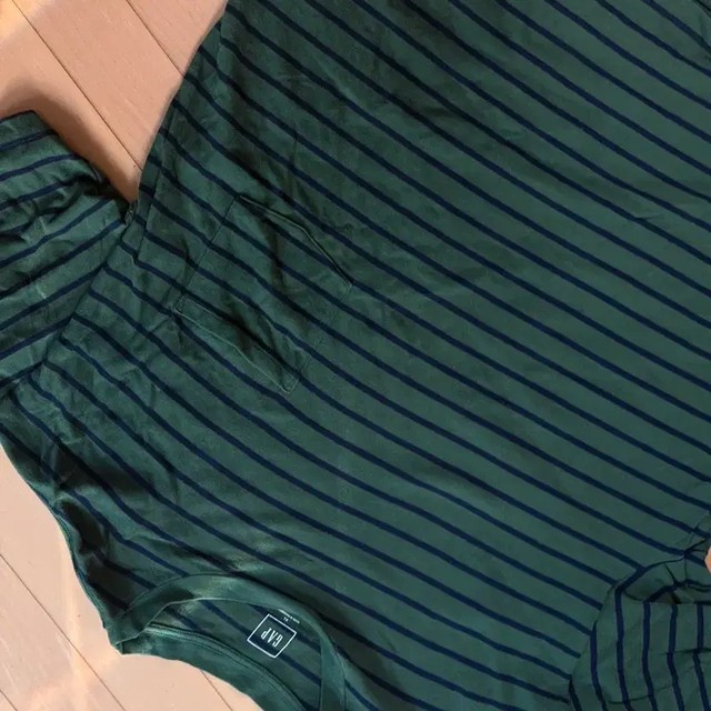 GAP Green Striped Oversized T-Shirt - Size XL, Pre-Owned