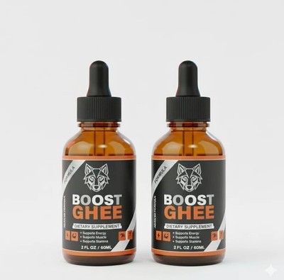 2 Pack - Boost Ghee Drops for Men to Boost Performance, Stamina & Energy (60ml)