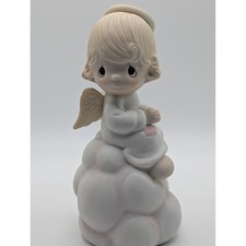 Precious Moments My Guardian Angel Porcelain Figurine Angel on Cloud 1978
