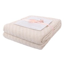 Throw Blanket Moss Stitch Solid Soft Sofa Couch Decorative Knitted Blanket,50...
