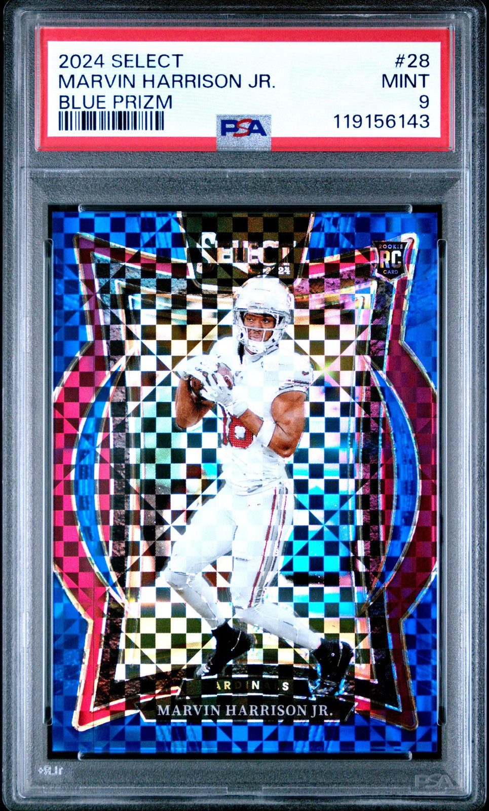 2024 Panini Select Marvin Harrison JR. #28 Blue Prizm /249 PSA 9
