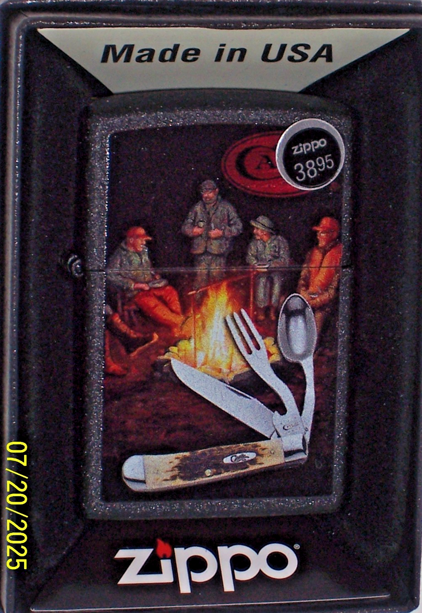 853428 Case XX Hobo Black Crackle NEW Windproof USA ZIPPO Oil