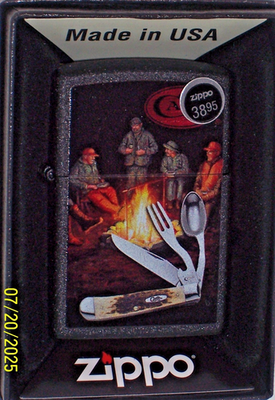 853428 Case XX Hobo Black Crackle NEW Windproof USA ZIPPO Oil