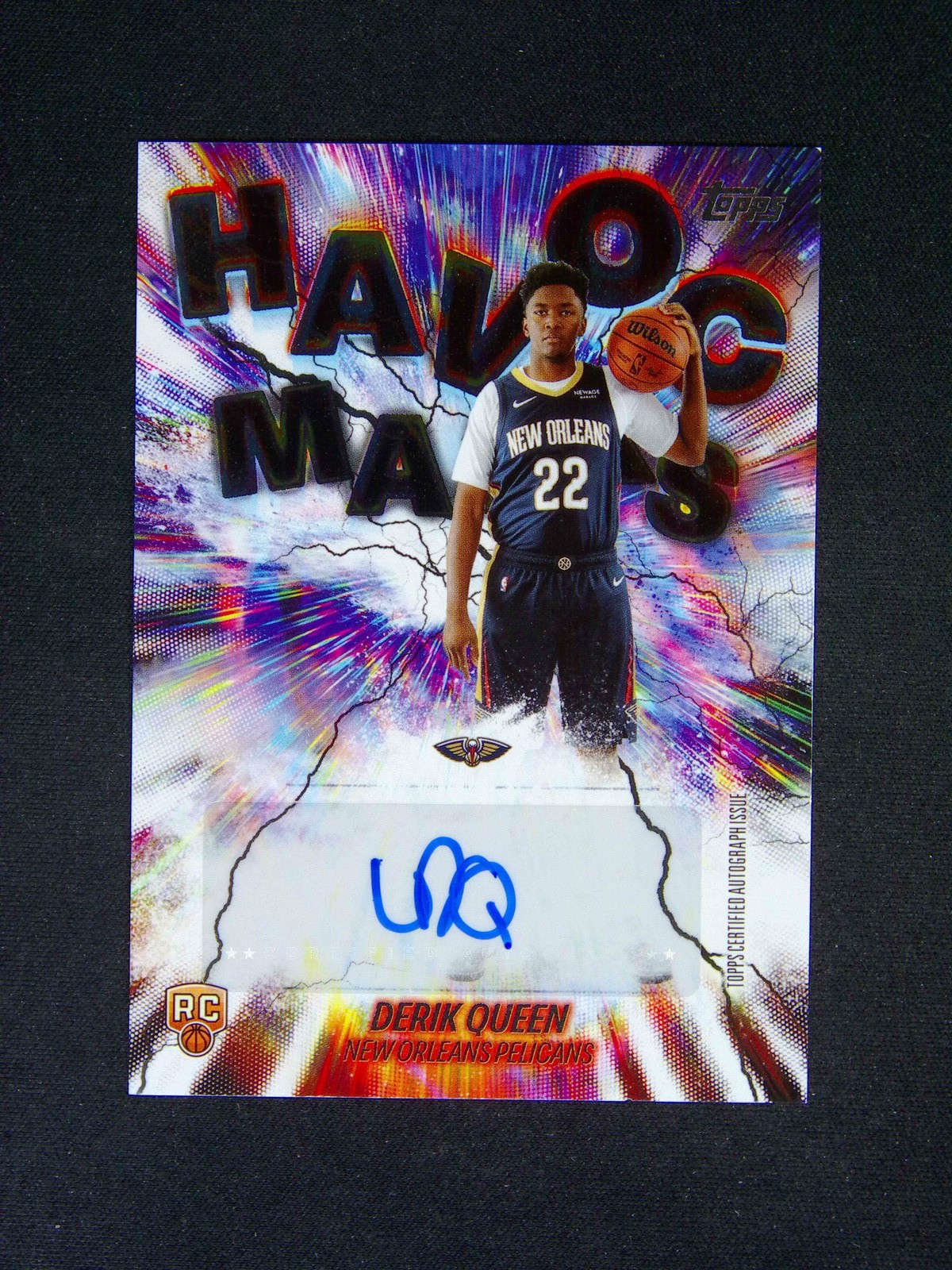 2025-26 Topps Flagship NBA Derik Queen RC Rookie Havoc Marks Auto